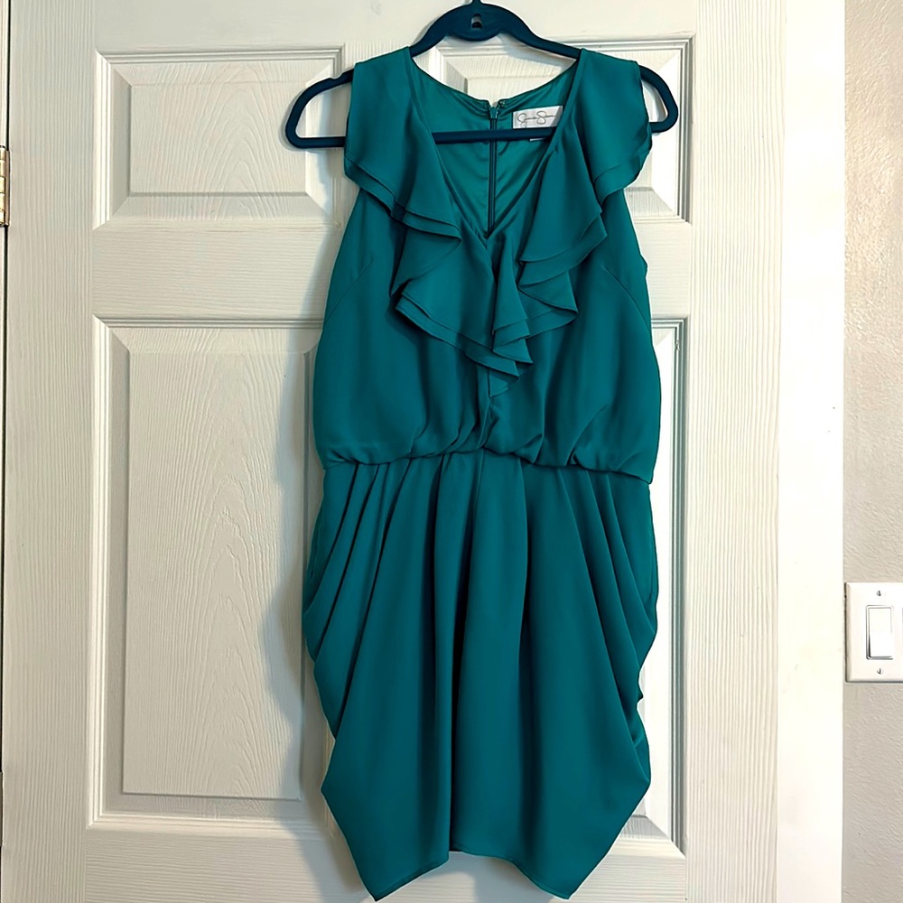 Jessica Simpson Teal Cocktail Dress, size 8.